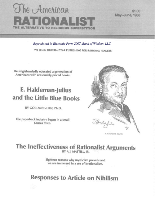 (image for) The American Rationalist Set - Vol. 33 - Vol. 35